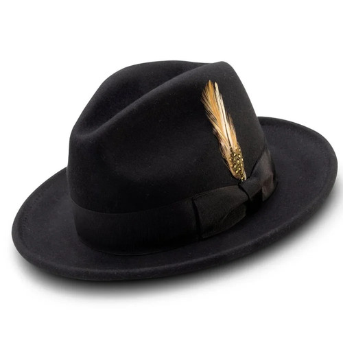 Black lightfelt wool felt - black,
