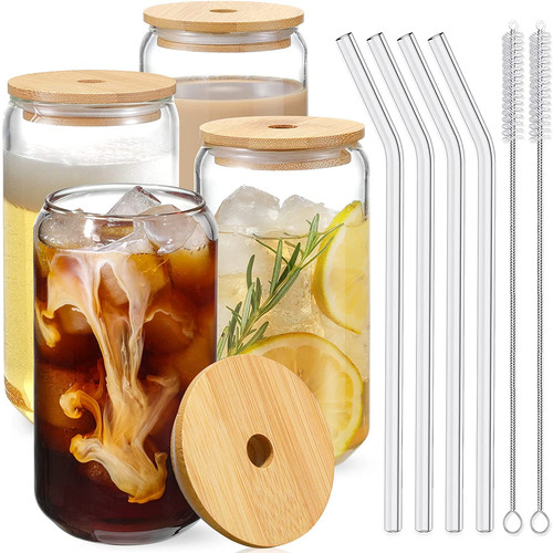 4pc 16oz glass cups - 4pc,