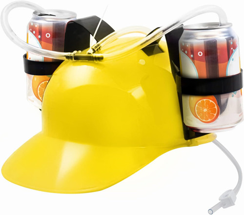 Drinking helmet can holder - helmet,