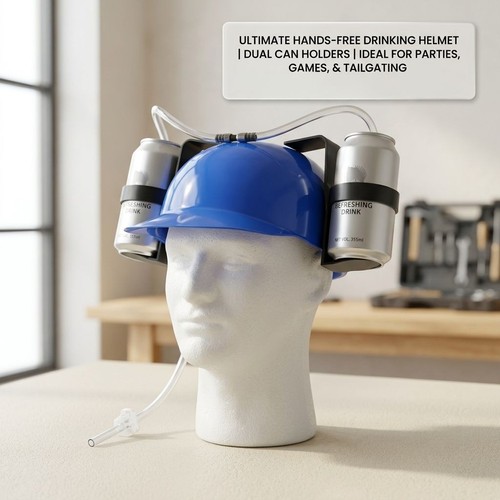 Creative beer drinking helmet - creative,