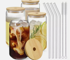 Glass Beer Can Jars with