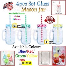 Glass Drinking Jar With Straw