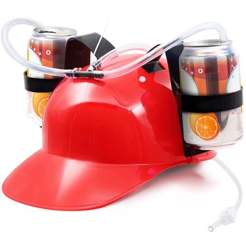Drinking helmet with straw - with,