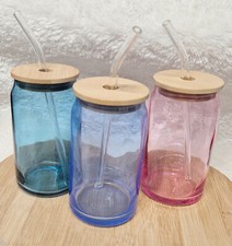 16oz Beer Glass can with bambo