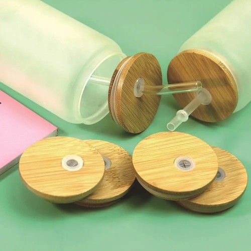 Bamboo lids for beer can - for,