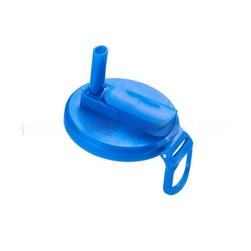 Soda can lid straw blue - can,