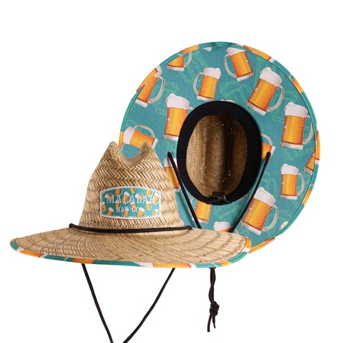 Beer hat fabric pattern print - beer,