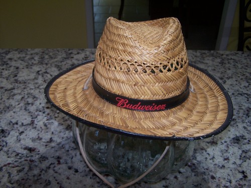 Budweiser beer woven straw hat - budweiser,